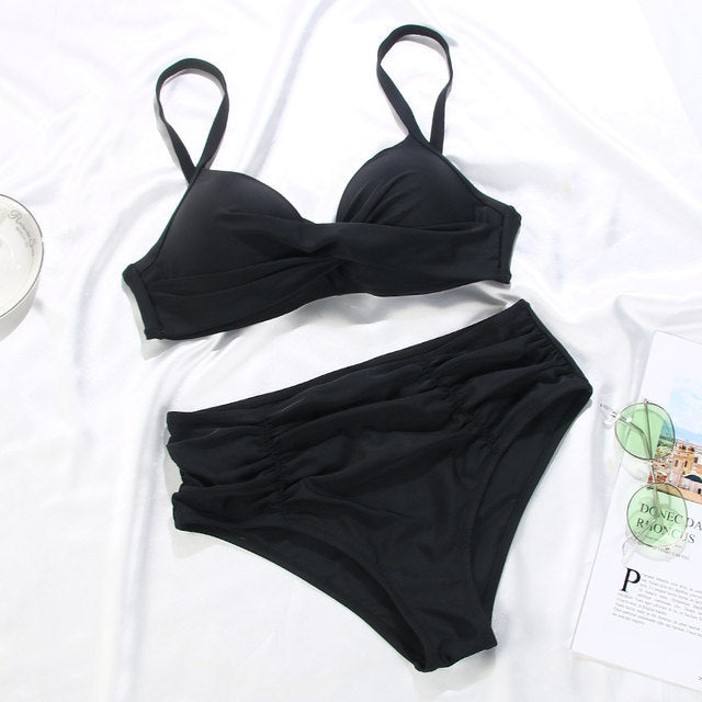 Yoga Summer Padded Triangle Cup Bikini Gym Swimsuit